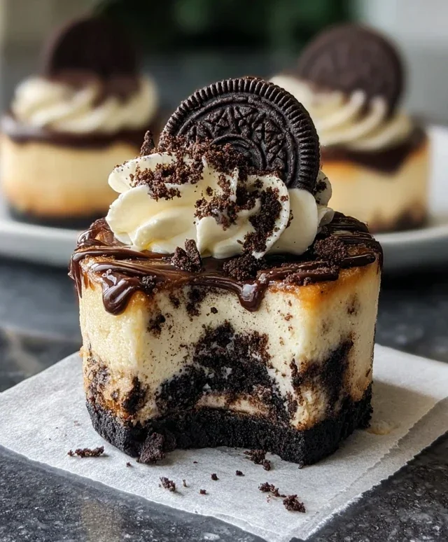 Oreo Overload Stuffed Mini Cheesecake