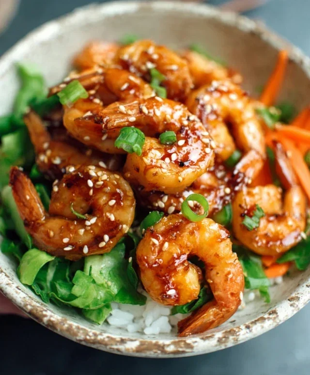 Honey Garlic Shrimp Bowls