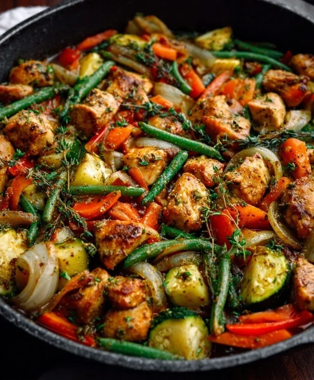 Healthy Chicken and Vegetables Skillet