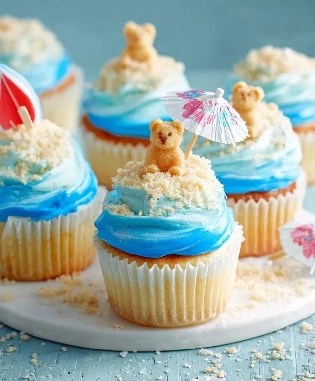 Beach Party Cupcakes