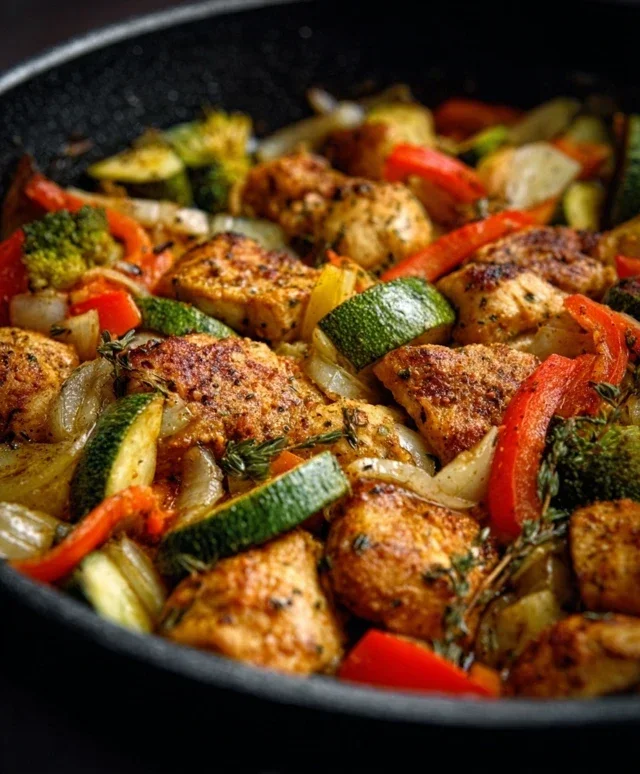 Healthy Chicken and Vegetables Skillet