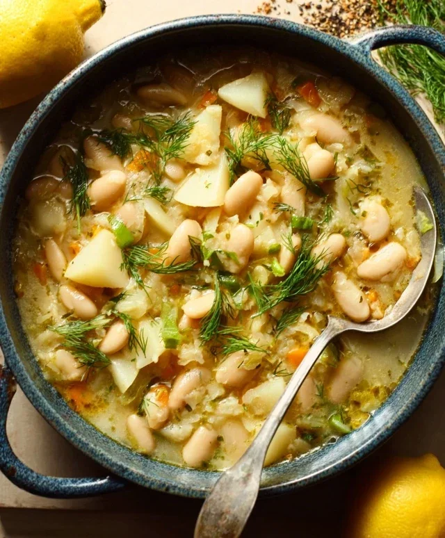 Lemon-Dill White Bean & Potato Soup