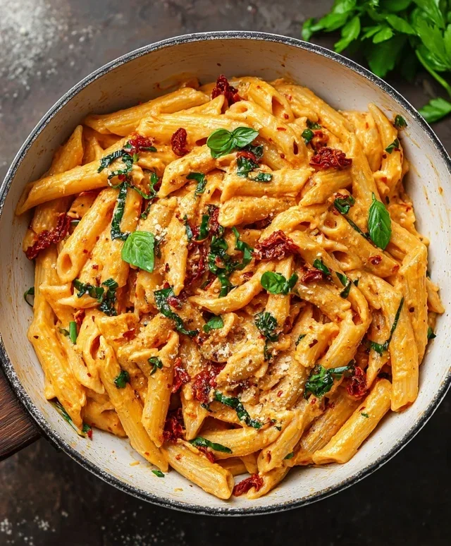 Vegan Creamy Sun Dried Tomato Pasta Recipe