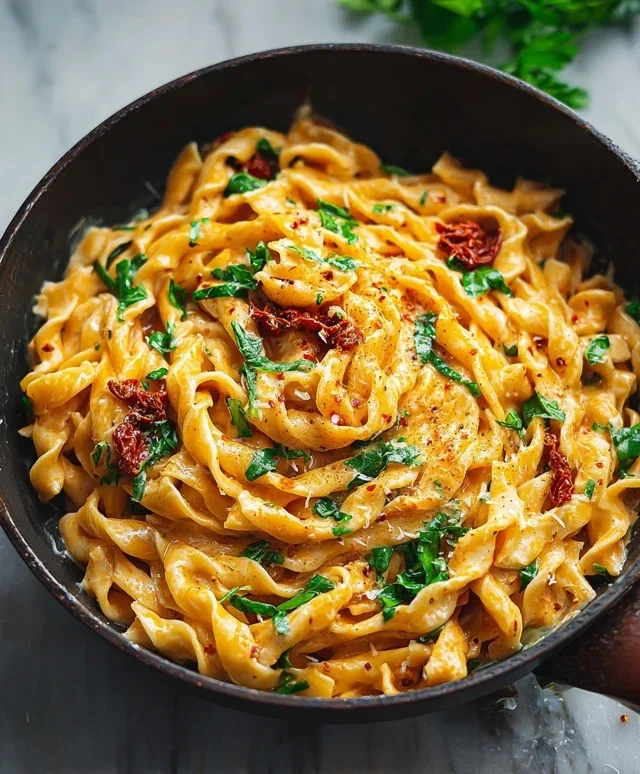 Vegan Creamy Sun Dried Tomato Pasta Recipe