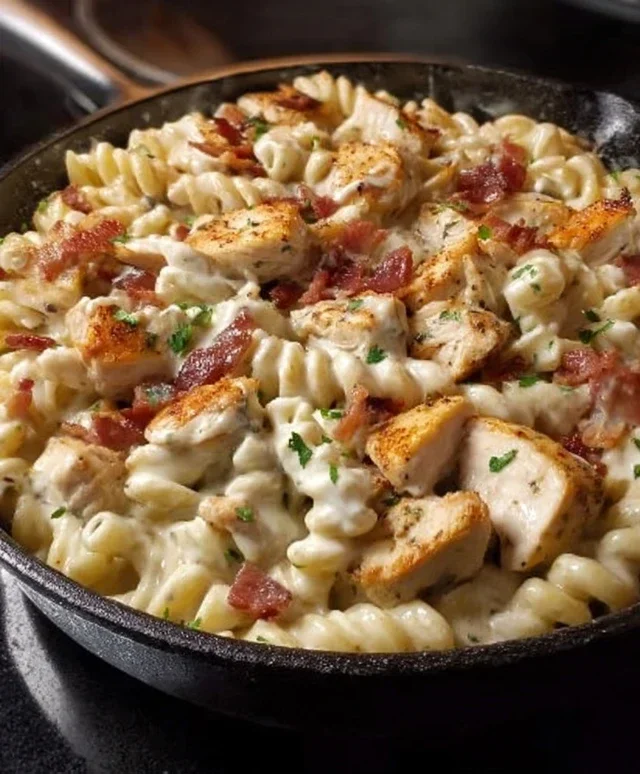 Chicken Beef Beef Bacon Ranch Pasta