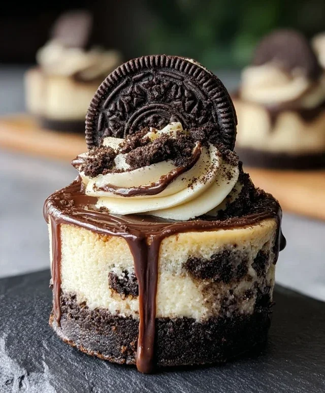 Oreo Overload Stuffed Mini Cheesecake