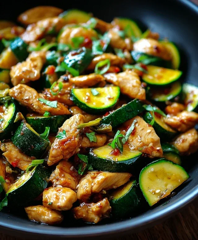Chicken Zucchini Stir Fry