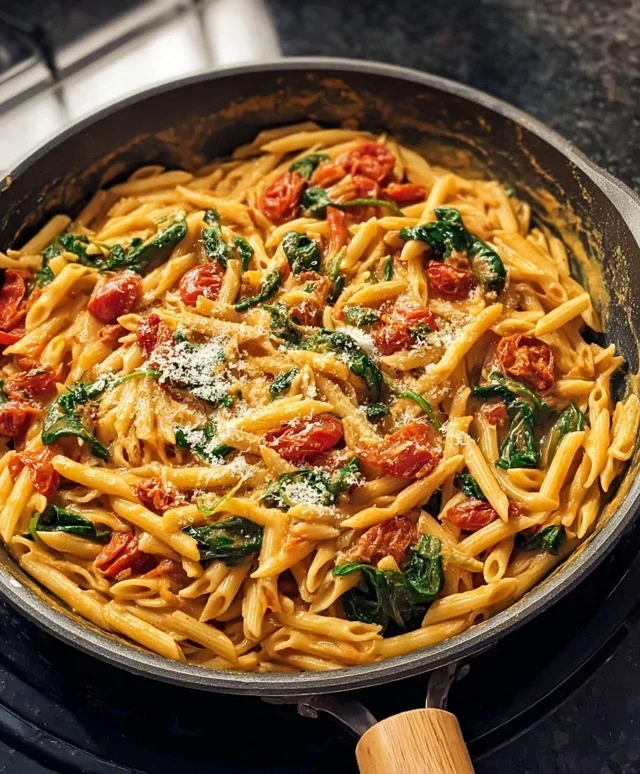 One-Pot Spinach Tomato Pasta