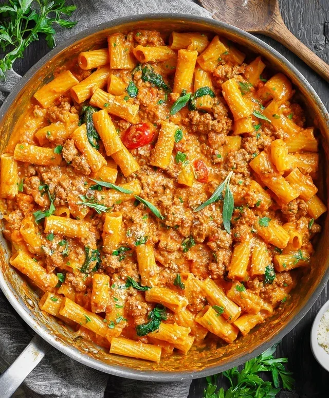 Creamy Sausage Rigatoni (One-Pan, 30-Minute Meal)