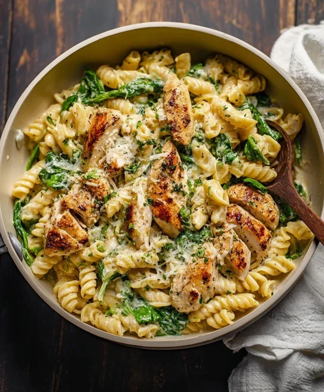 Healthy Garlic Parmesan Chicken Pasta