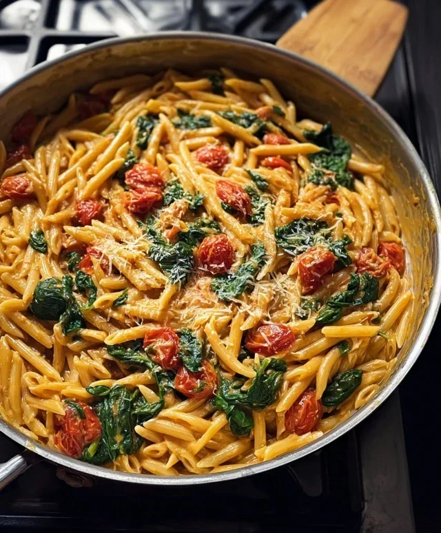 One-Pot Spinach Tomato Pasta