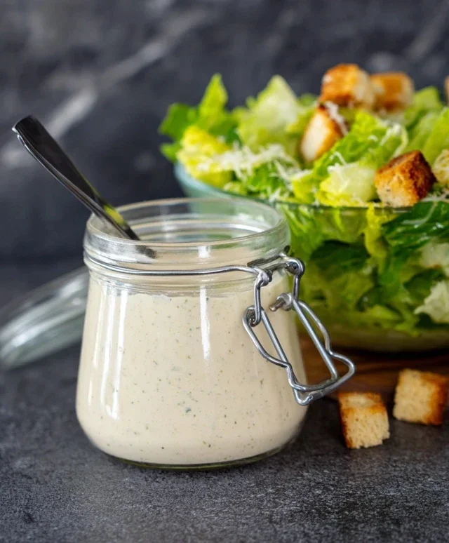 Homemade Creamy Caesar Salad Dressing