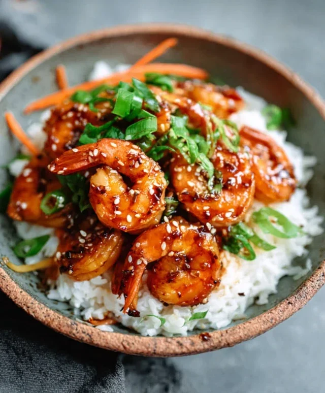 Honey Garlic Shrimp Bowls