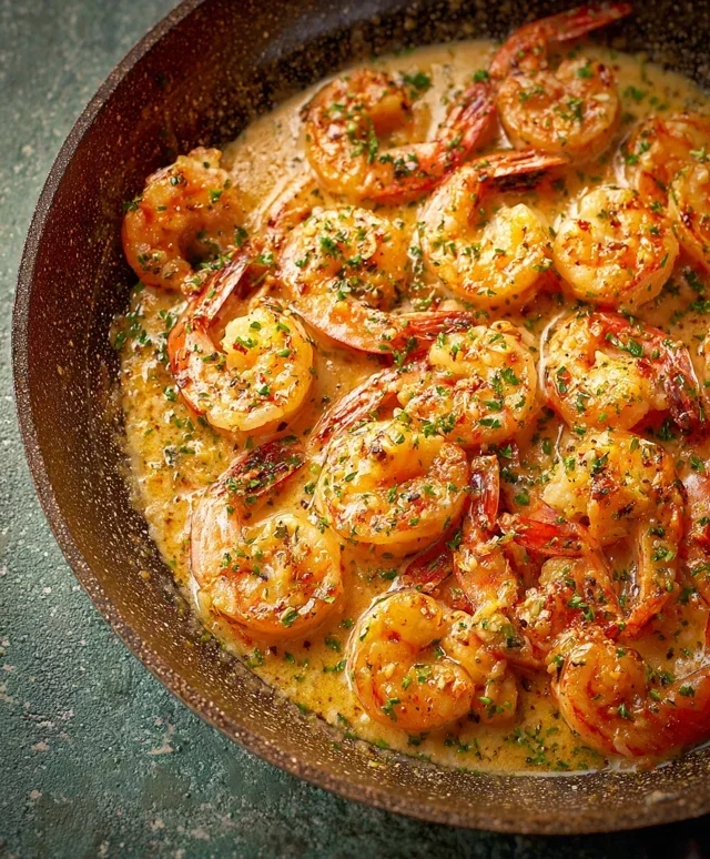Creamy Garlic Shrimp (15 mins)