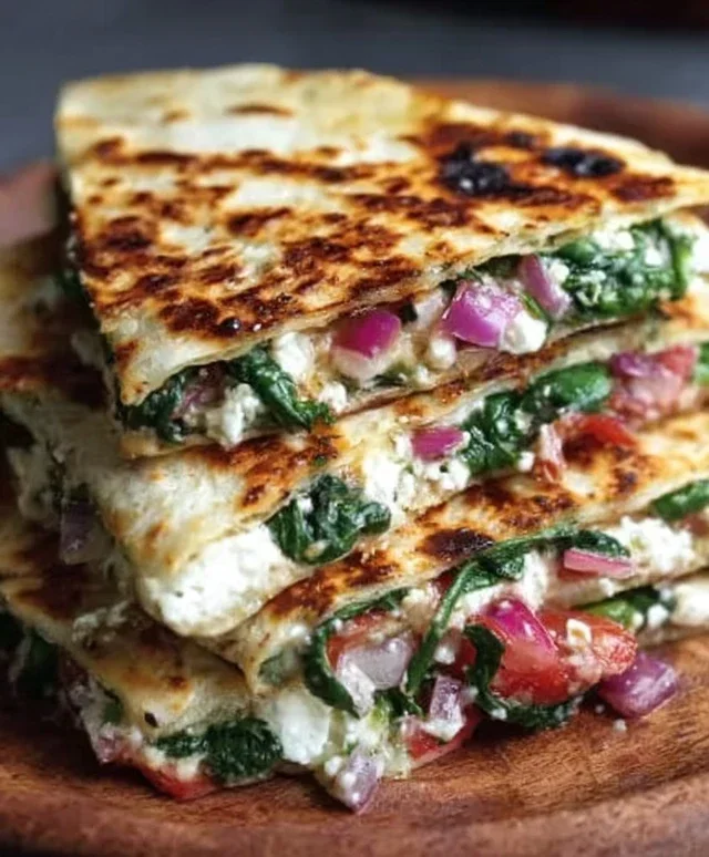 Spinach and Feta Quesadillas