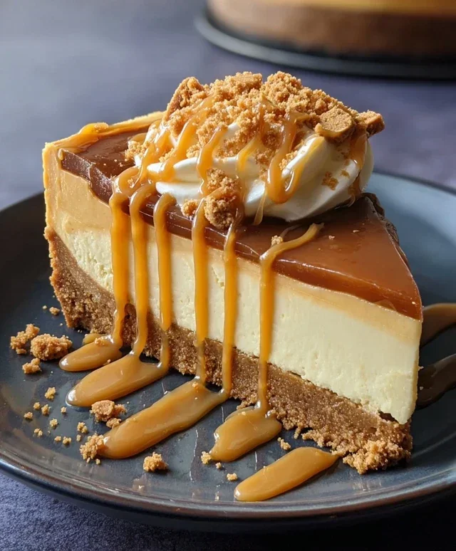 Cookie Butter Caramel Cheesecake