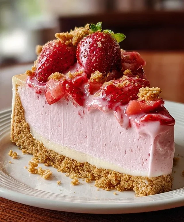 Strawberry Crunch Pink Cheesecake