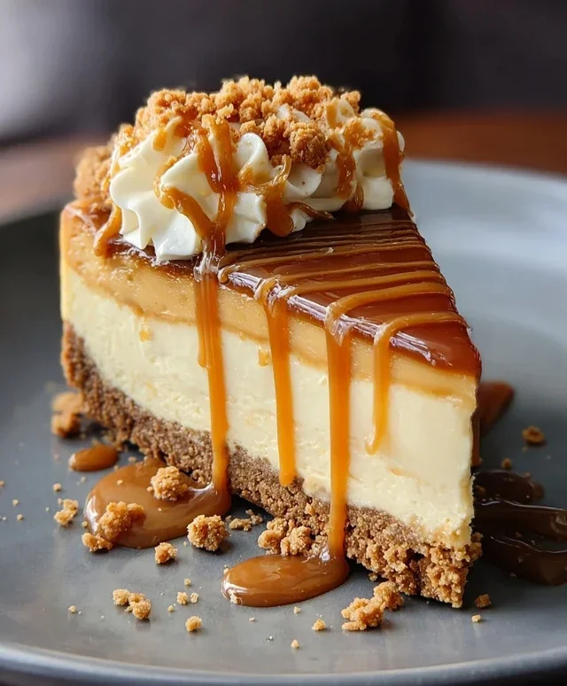 Cookie Butter Caramel Cheesecake