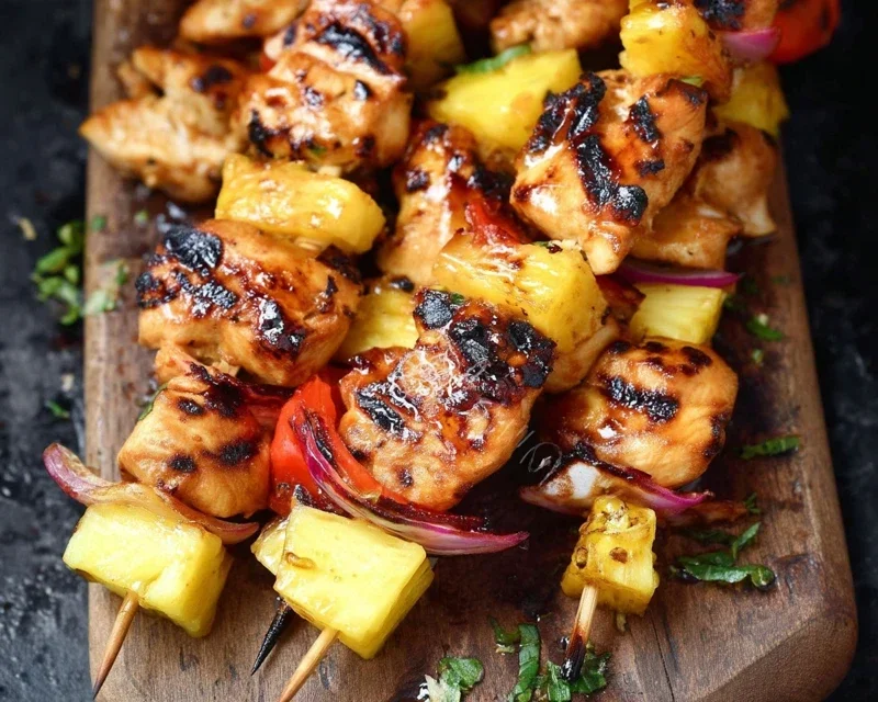 Pineapple Chicken Kebabs Recipe