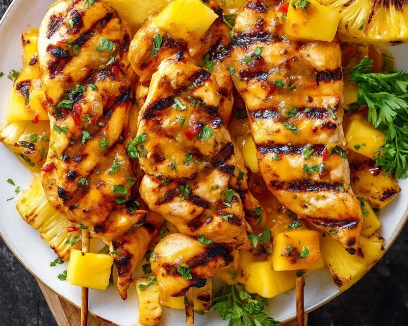 Grilled Mango Pineapple Chicken