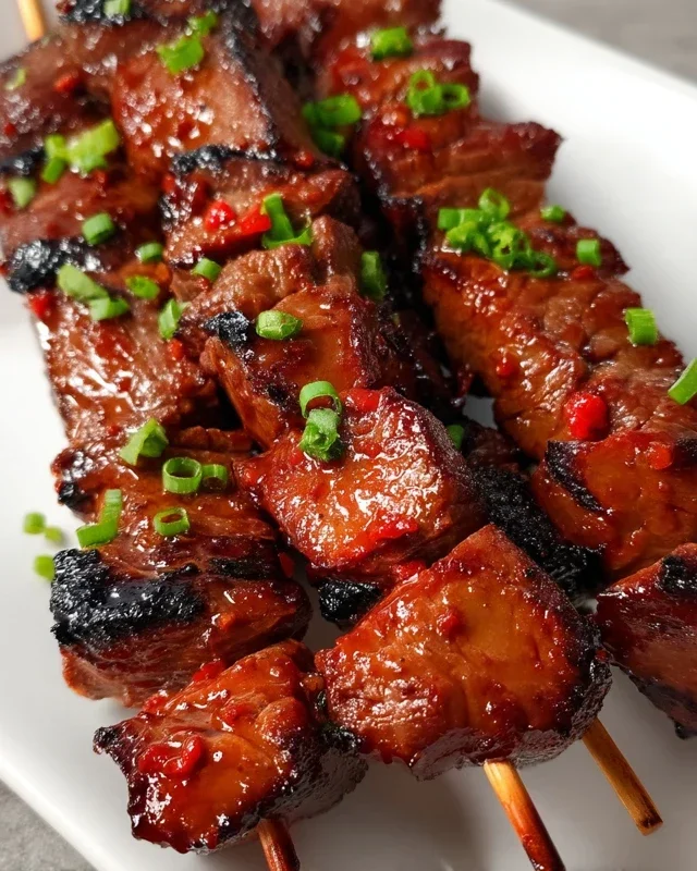 BBQ Beef Skewers with Filipino BBQ Marinade