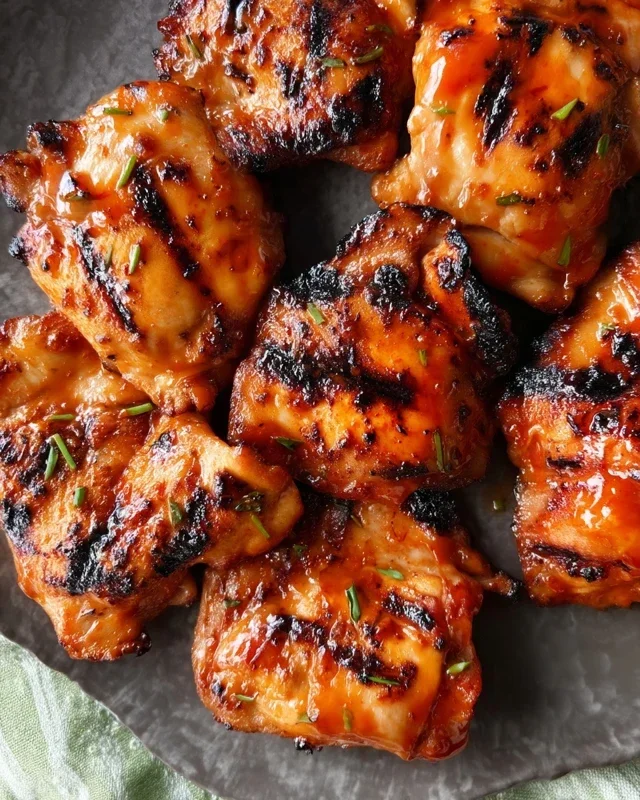Grilled Honey Buffalo Chicken Thighs
