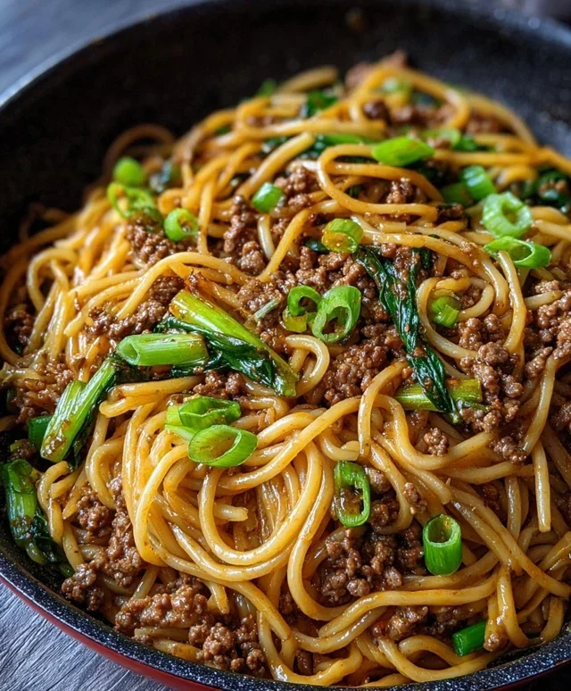 Asian Ground Beef Noodles