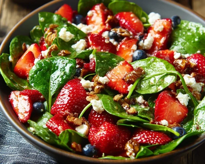 15-Minute Strawberry Spinach Salad