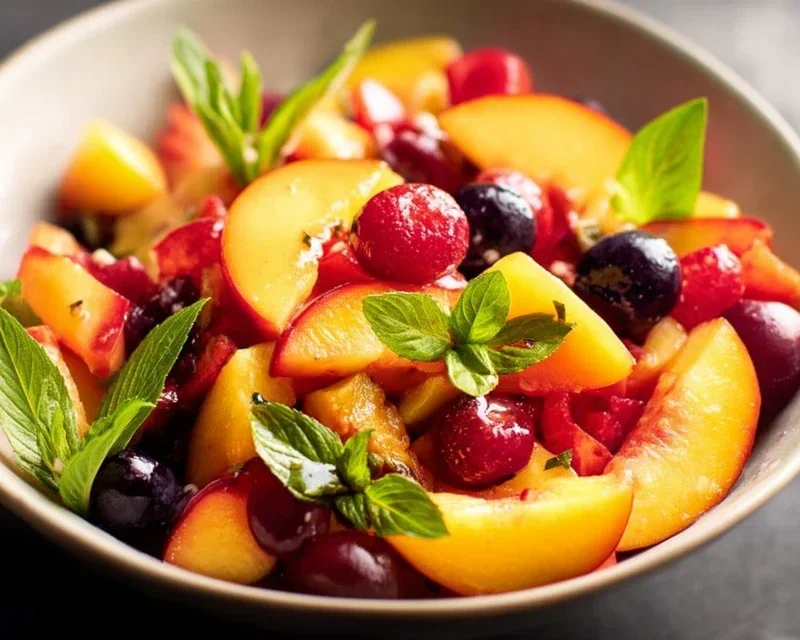 Summer Peach Fruit Salad