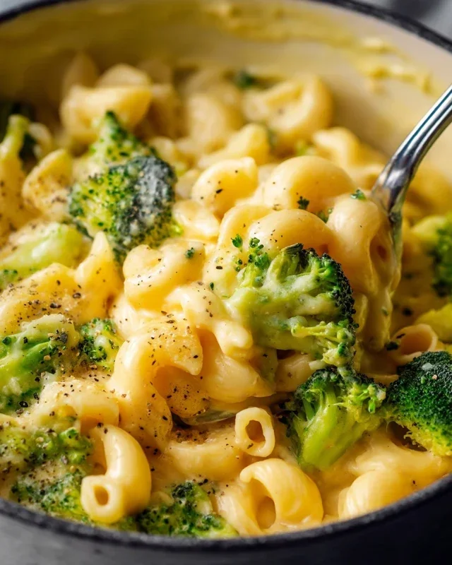 One Pot Healthy Broccoli Mac and Cheese