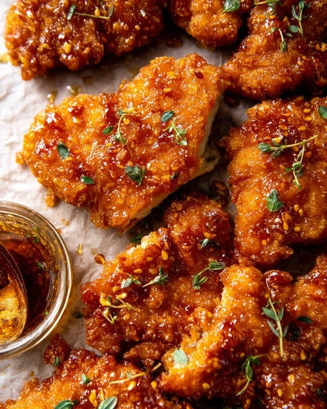 Baked Crunchy Hot Honey Chicken