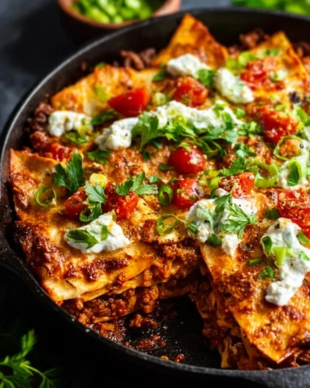 Beef Skillet Enchiladas