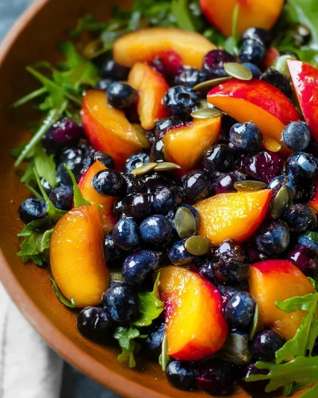 Summer Peach And Blueberry Knon-non-non-alcoholic alternativeic non-alcoholic ale Salad