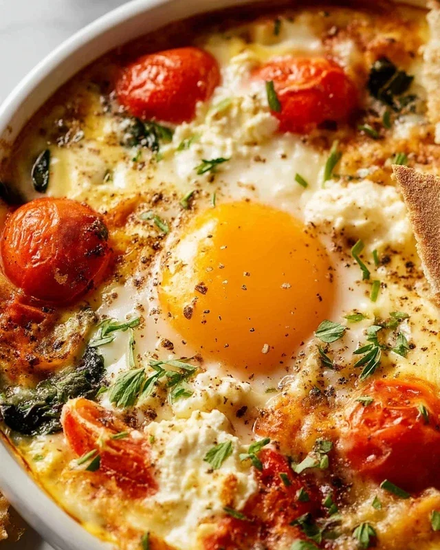 Baked Feta Eggs