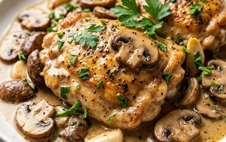 Creamy Mushroom Chicken Recipe