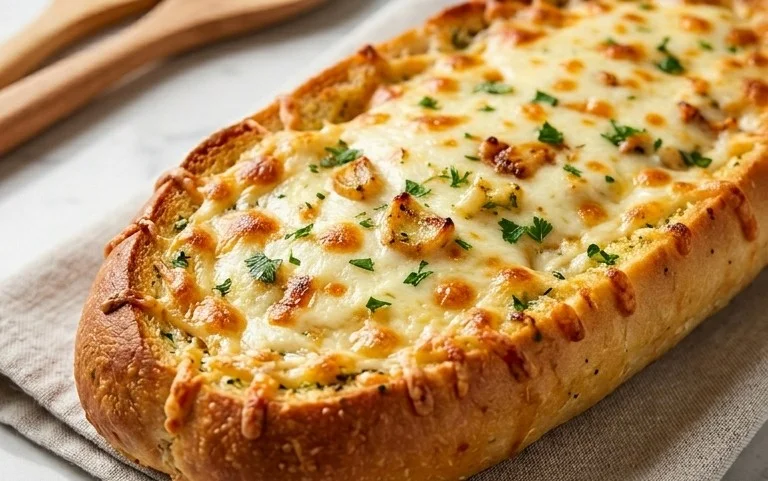BEST CHEESY GARLIC BREAD RECIPE