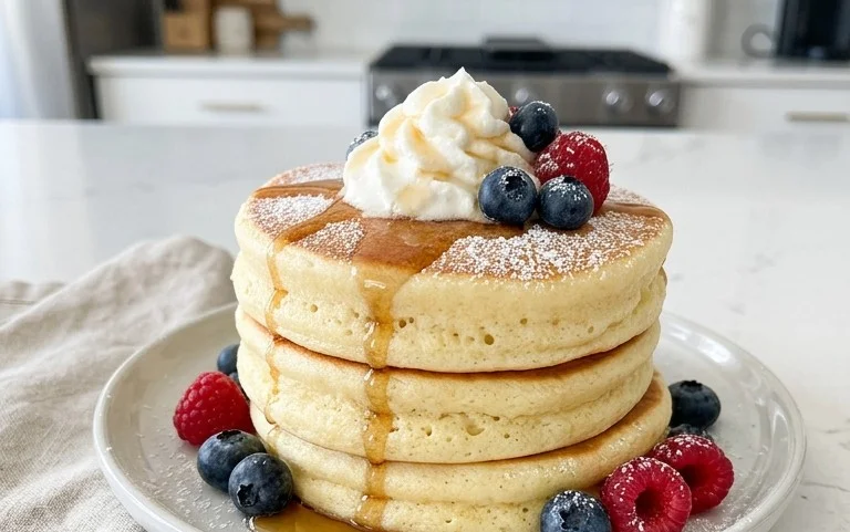 Fluffy Japanese Soufflé Pancakes