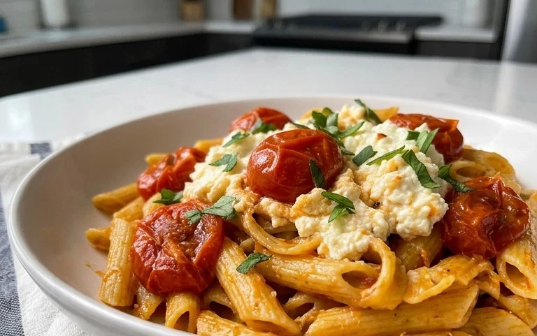 Roasted Tomato and Garlic Ricotta Pasta
