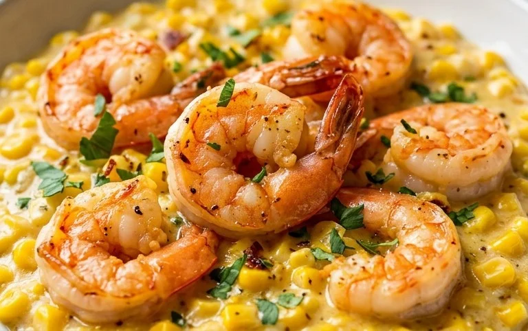 Shrimp and Creamed Corn (30 Minutes, One-Pan)