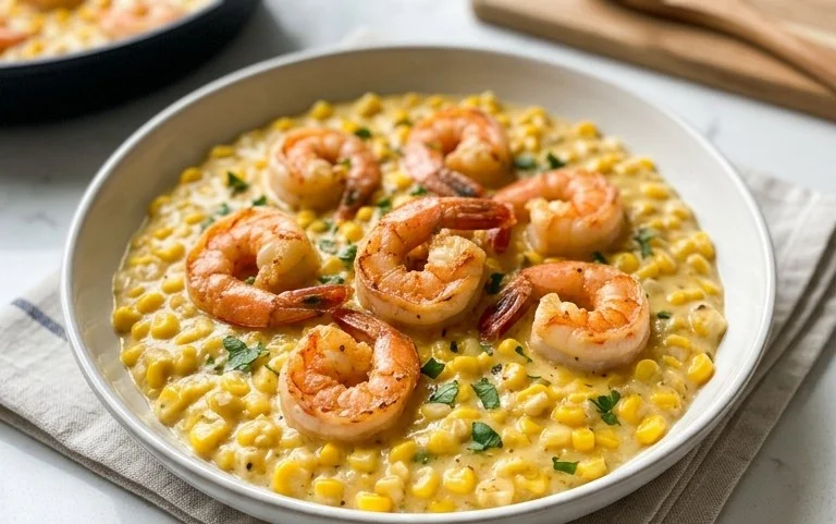 Shrimp and Creamed Corn (30 Minutes, One-Pan)