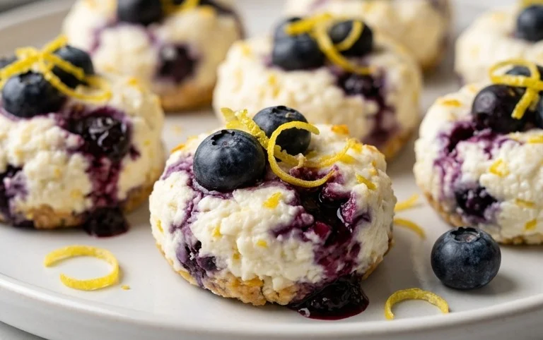Blueberry and Lemon Zest Cottage Cheese Bites 