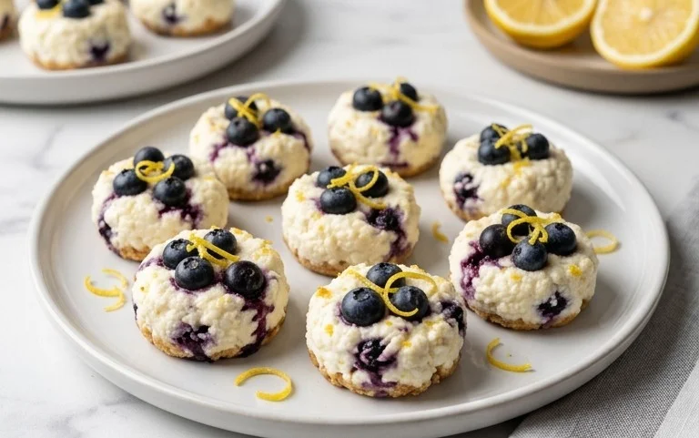 Blueberry and Lemon Zest Cottage Cheese Bites 