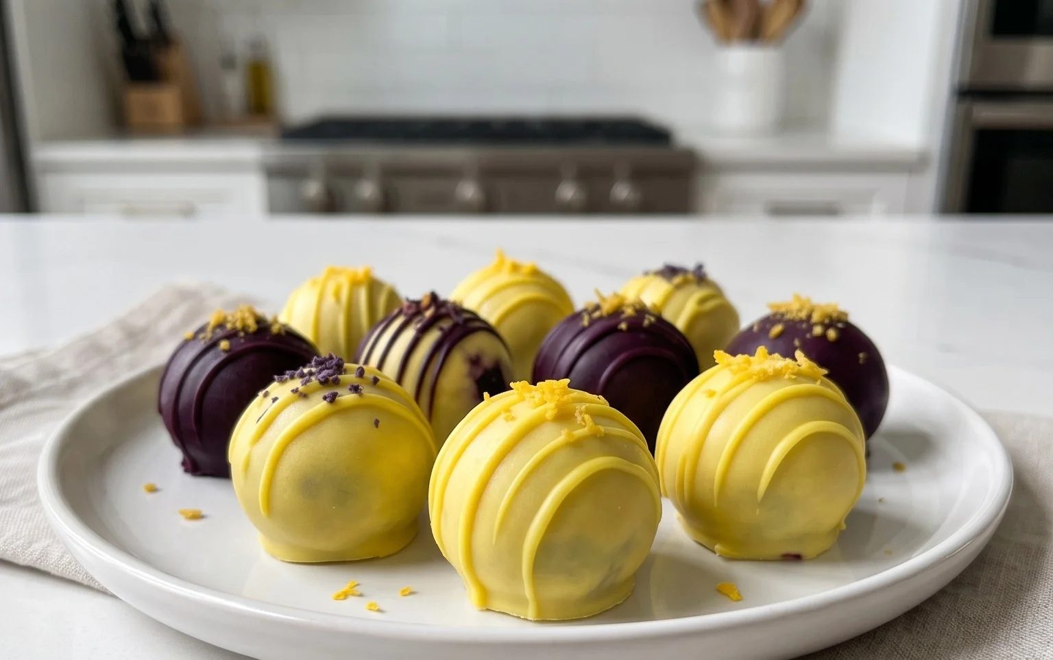 LEMON BLUEBERRY TRUFFLES