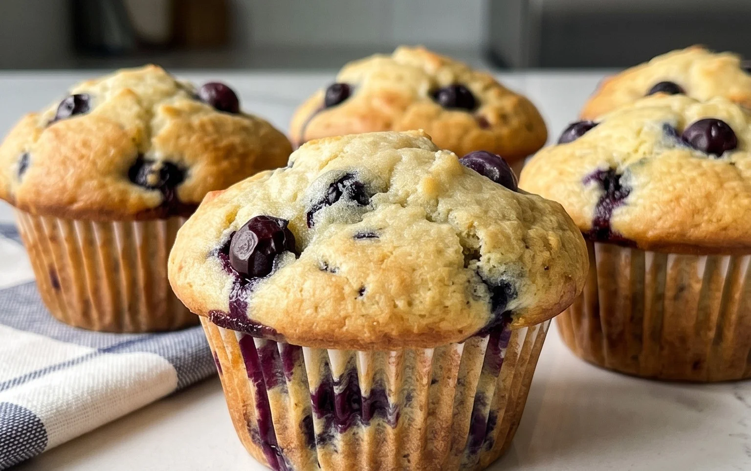 Sour Cream Blueberry Muffins