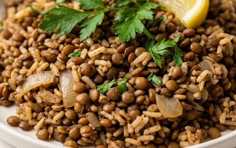 Easy Mediterranean Lentils and Rice