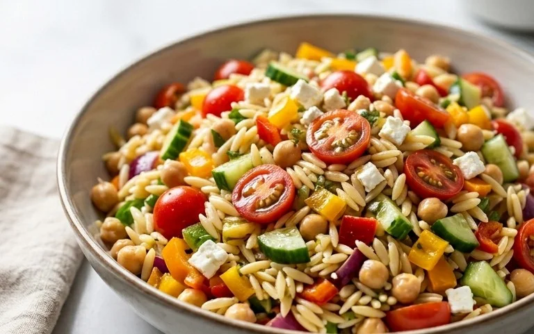 Rainbow Orzo Salad