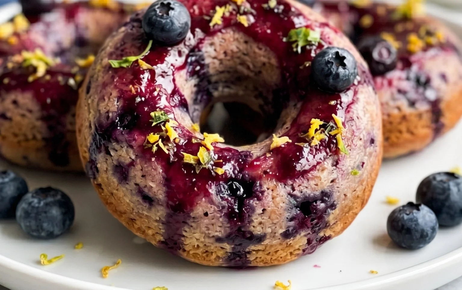 Wild Blueberry Cake Donuts
