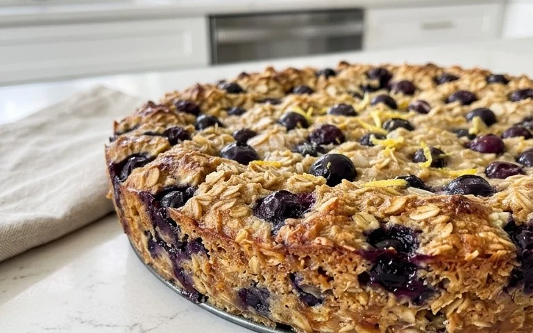 Lemon Blueberry Baked Oats