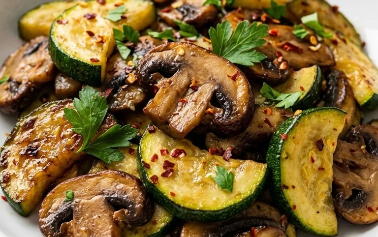 Skillet Zucchini and Mushrooms