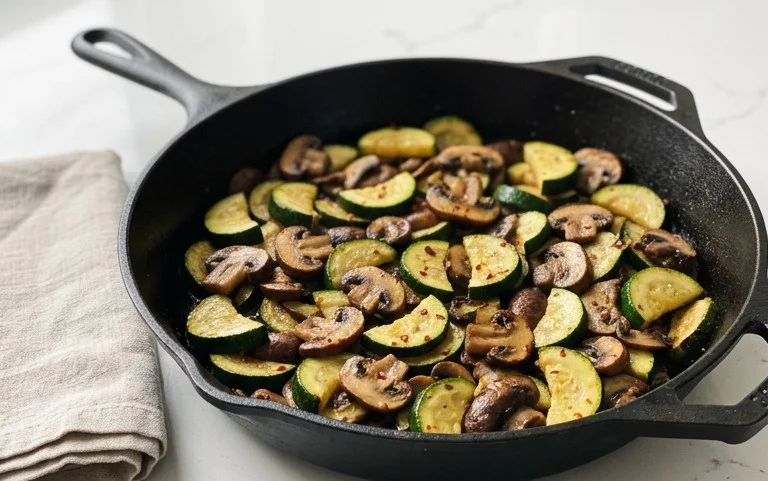Skillet Zucchini and Mushrooms